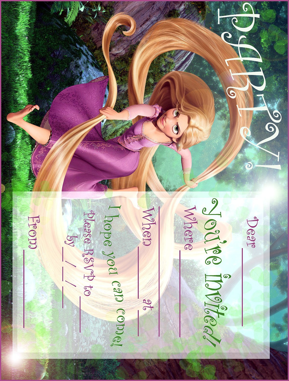 Printable Disney Princess Invitations 2015