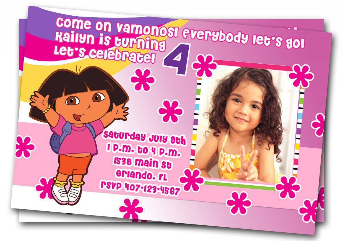 Printable Dora Invitations Cards Invitation Design Blog