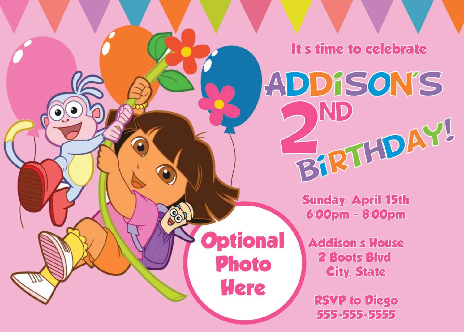 Printable Dora Invitations Free