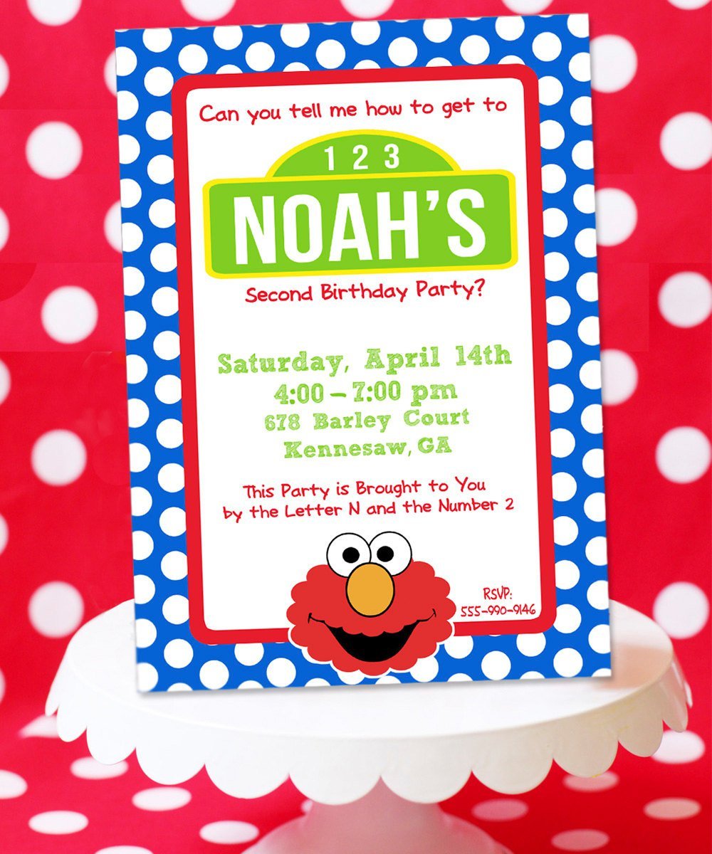 Printable Elmo Birthday Party Invitations
