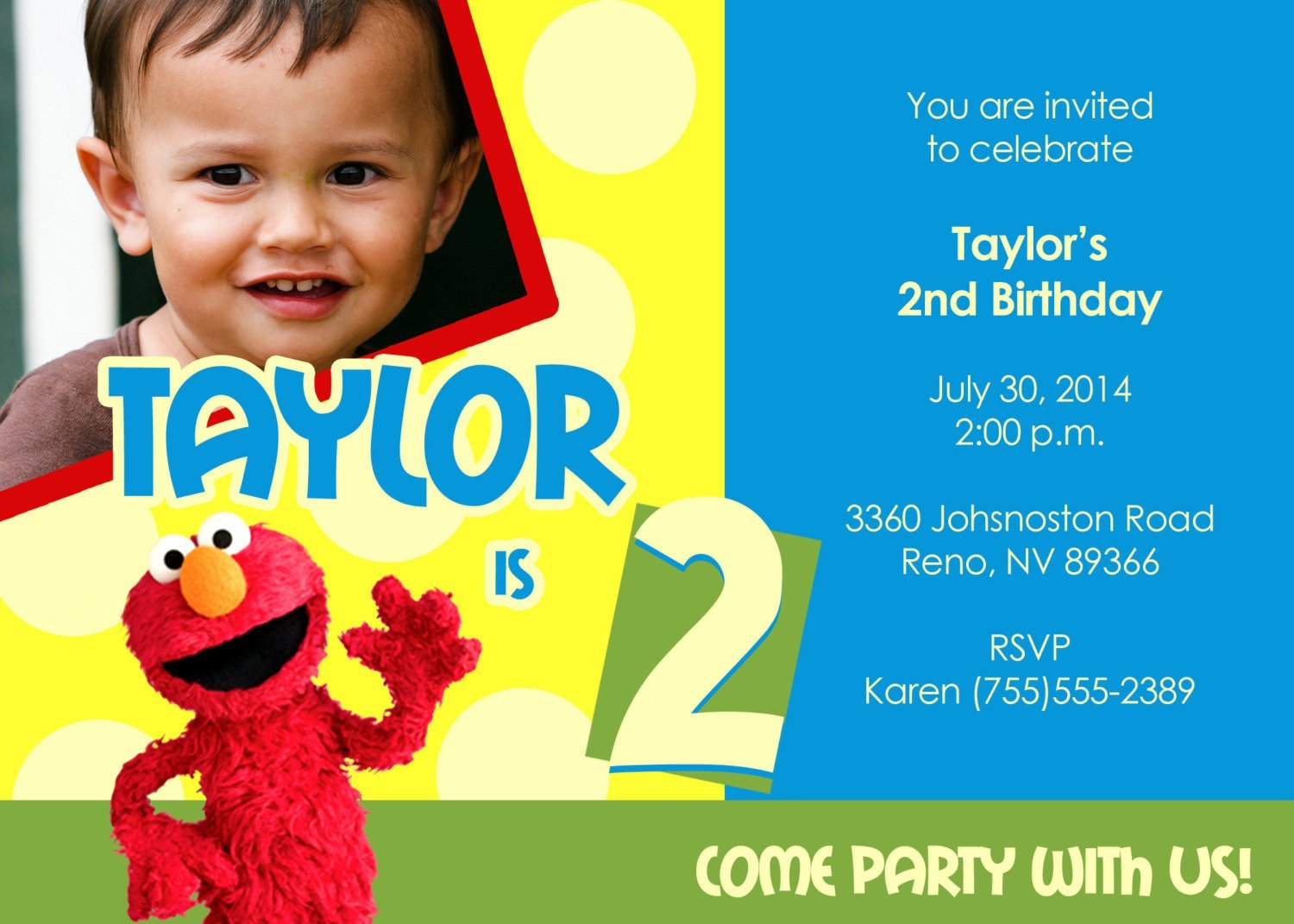 Printable Elmo Invitations For Free