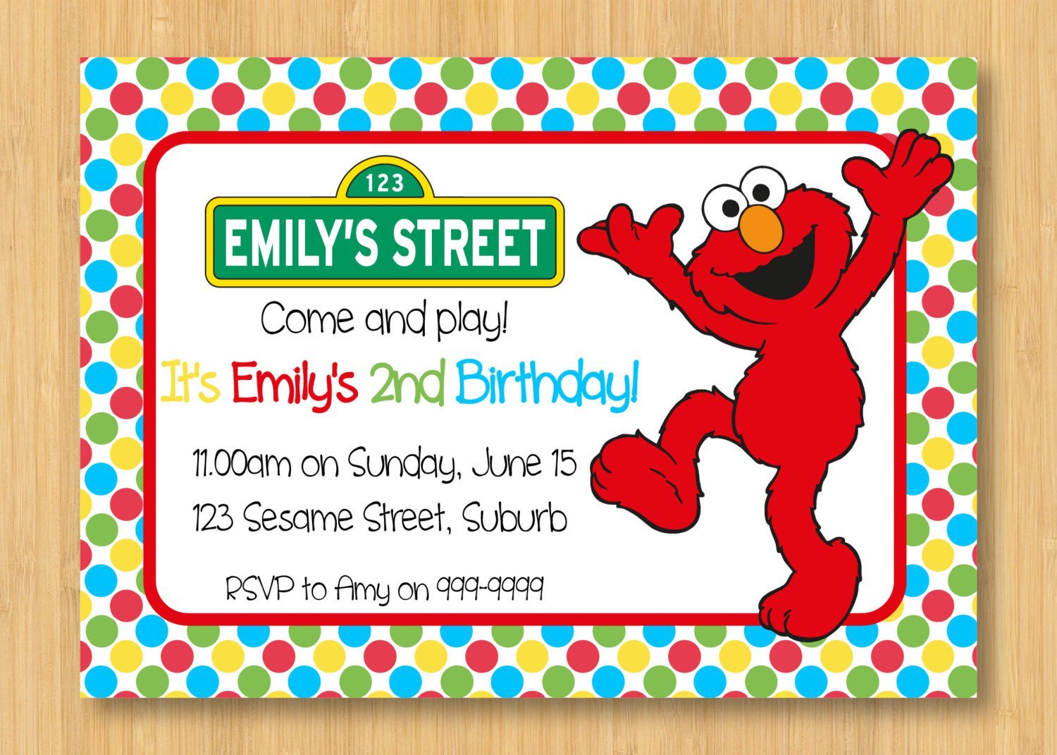 Printable Elmo Party Invitations