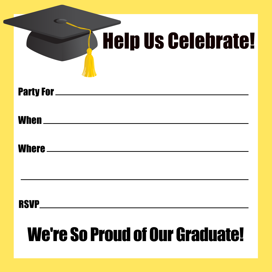 Printable Graduation Party Invitation Templates 2012