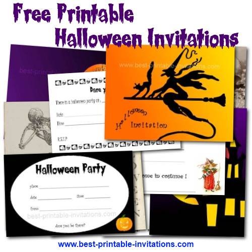 Printable Halloween Birthday Invitations