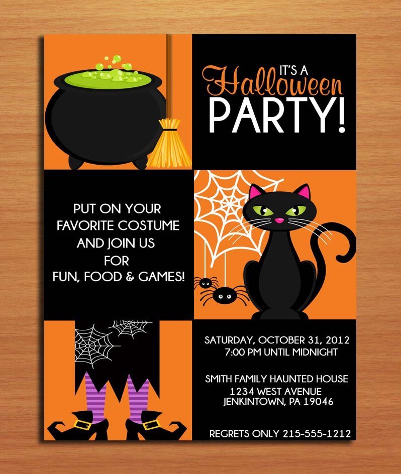 Printable Halloween Invitation Cards 2017