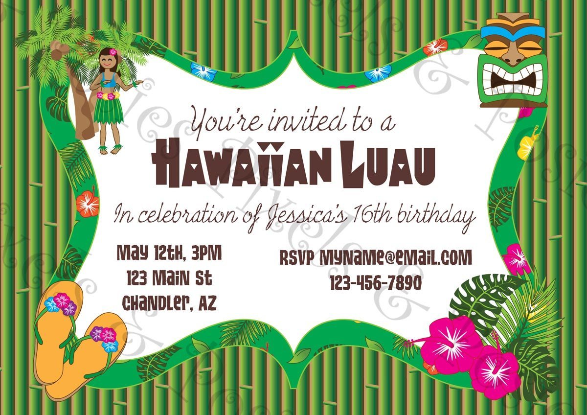 Printable Hawaiian Invitations Free