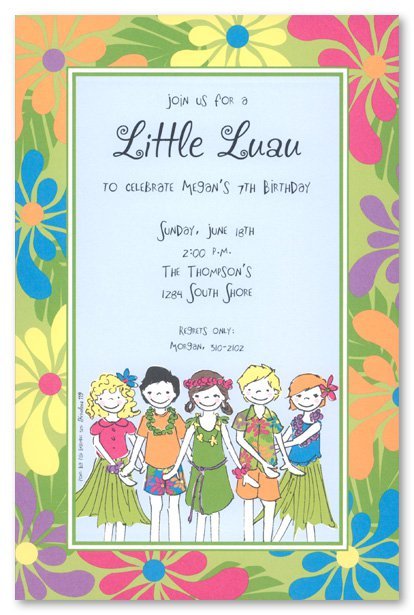 Printable Hawaiian Luau Party Invitations 2016