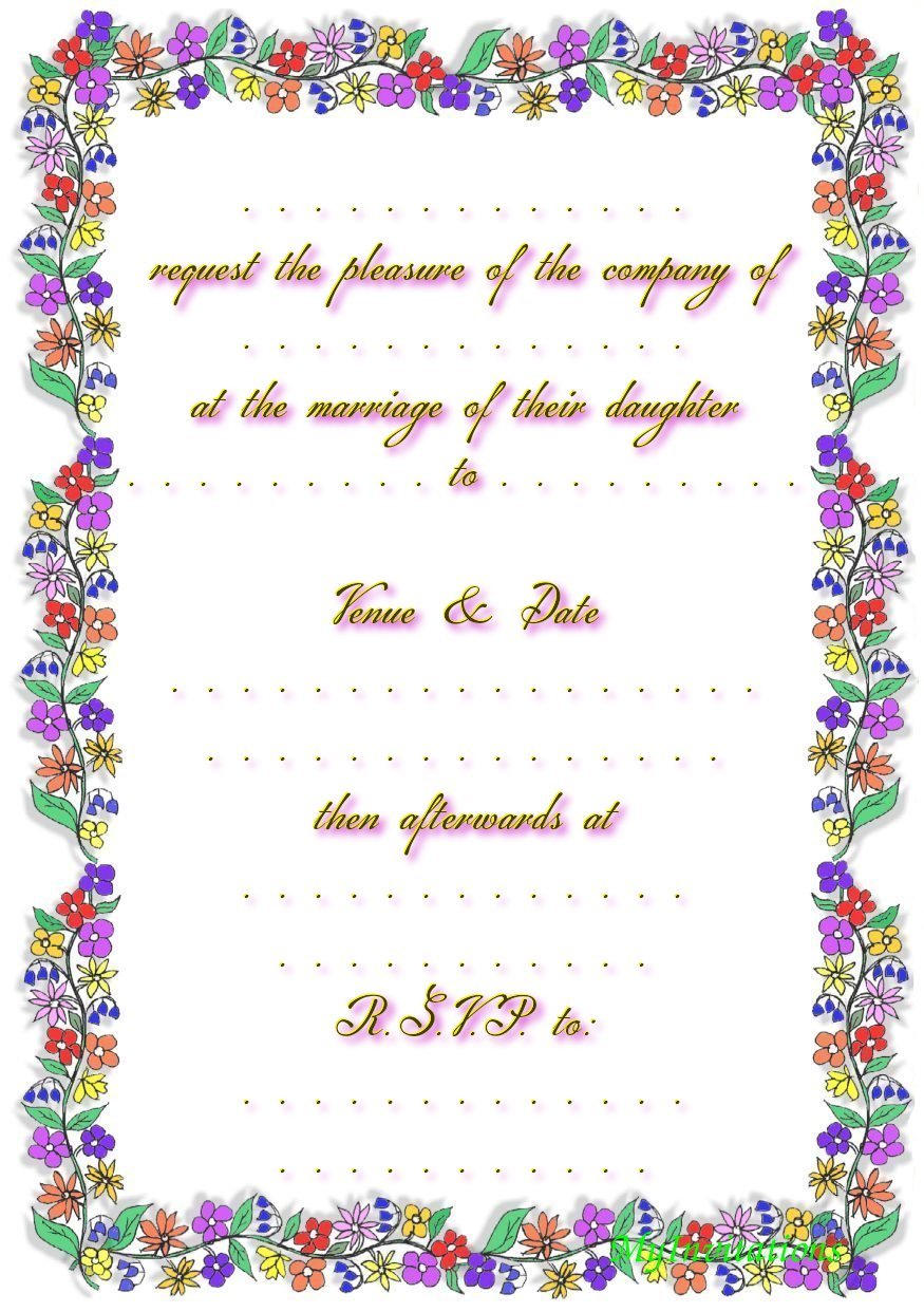 Printable Invitation Paper Invitation Design Blog