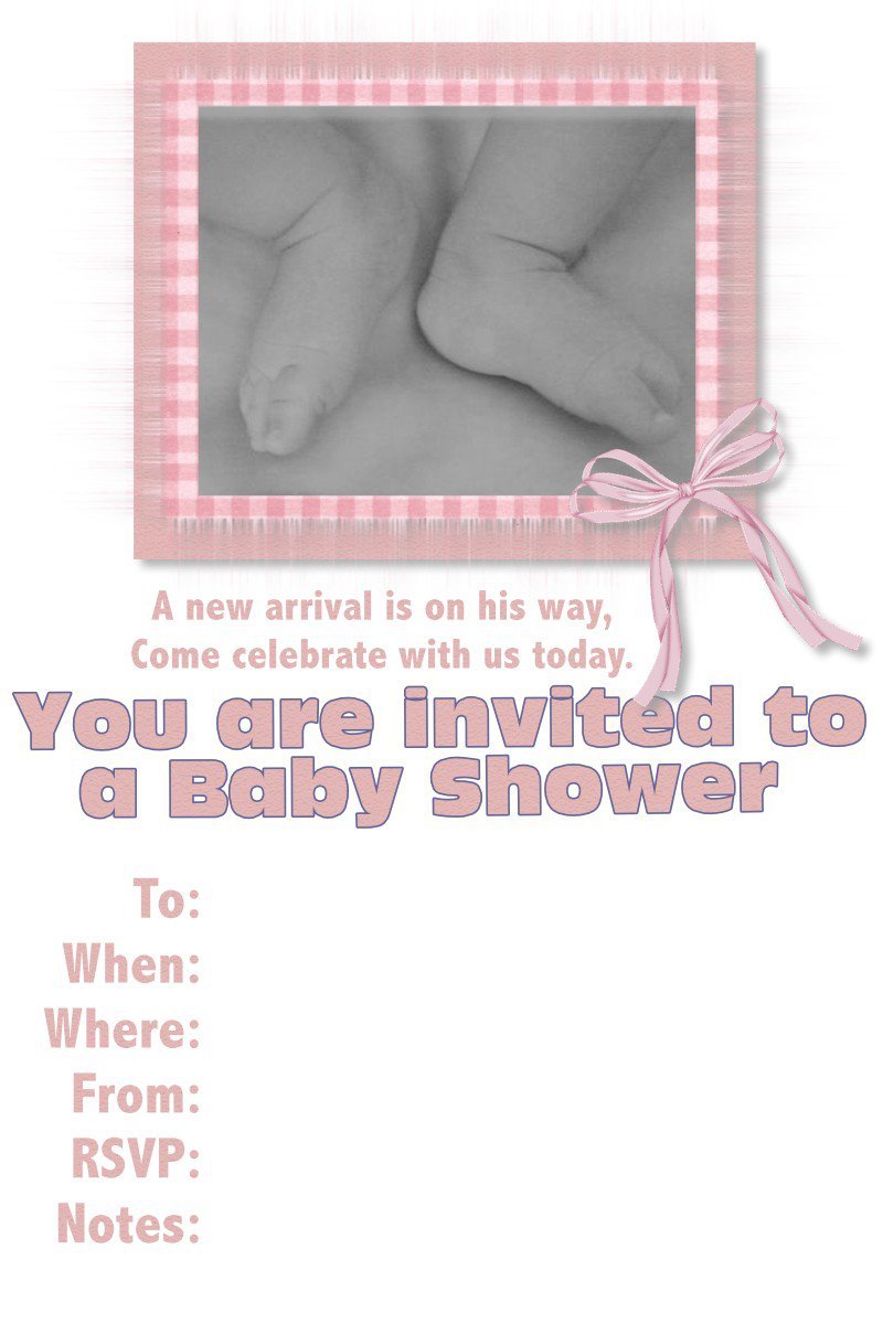 Printable Invitation Paper For Baby Shower