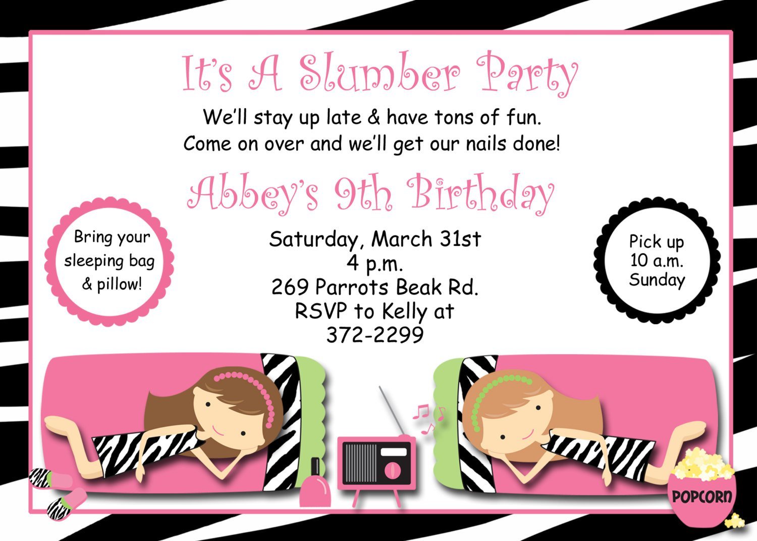 Printable Invitations Free For Teenagers