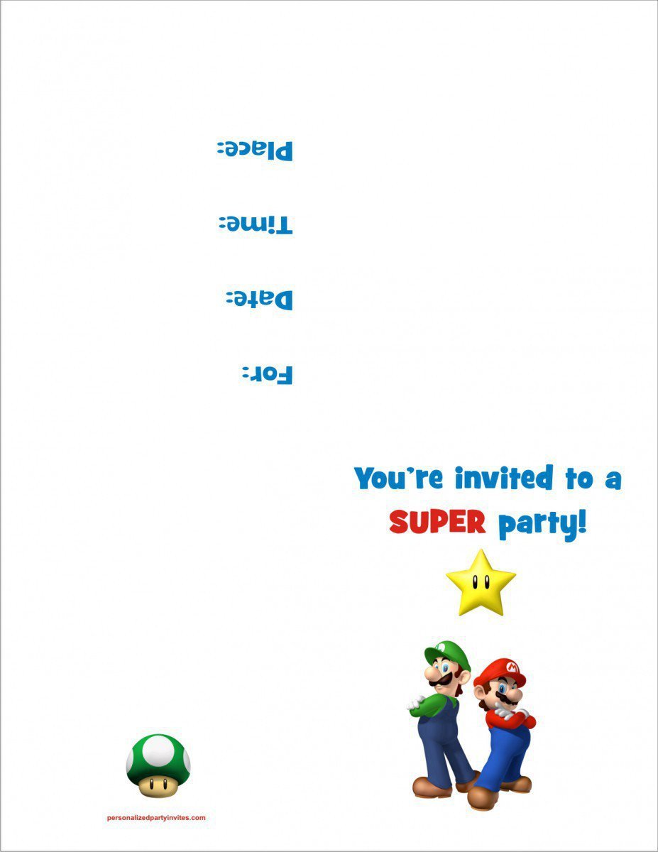 Printable Kids Birthday Party Invitations 2017