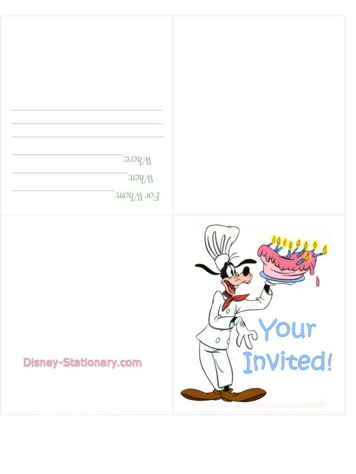 Printable Kids Birthday Party Invitations Free 2017