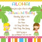 Printable Kids Luau Invitations