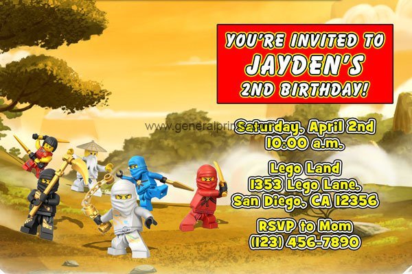 Printable Lego Birthday Party Invitations 2018
