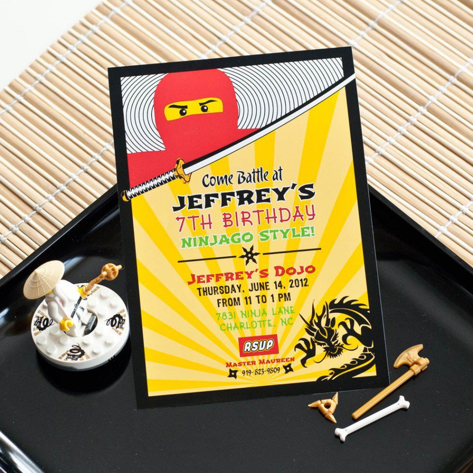 Printable Lego Birthday Party Invitations