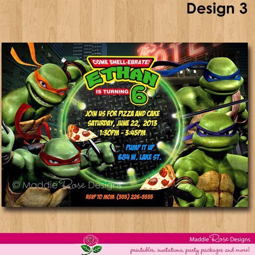 Printable Lego Ninjago Party Invitations