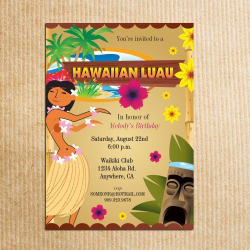 Printable Luau Birthday Invitations Free 2016