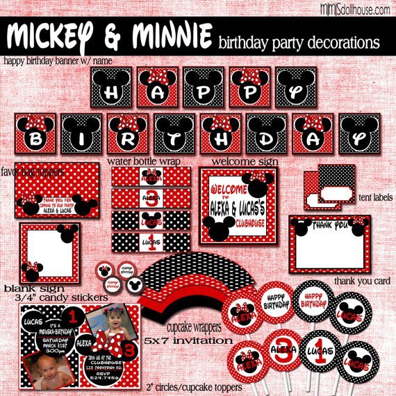 Printable Mickey Mouse Birthday Invitations Free