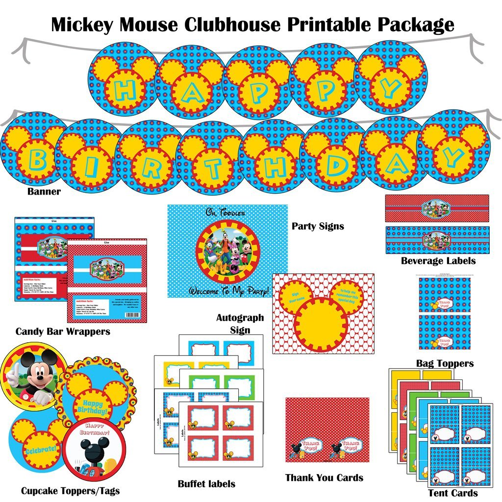 Printable Mickey Mouse Clubhouse Decorations