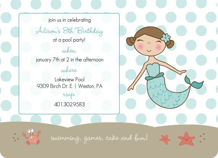 Printable Pool Party Invitations Free Kids 2017