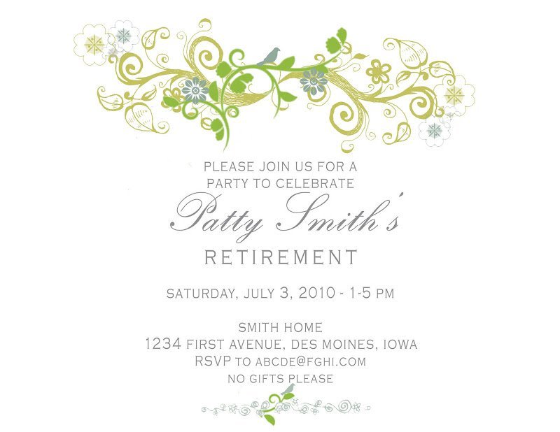 Printable Retirement Party Invitations Ideas Free 2018