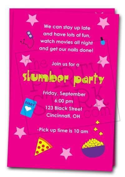 Printable Slumber Party Invitations For Girls 2017