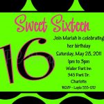 Printable Sweet 16 Birthday Invitations