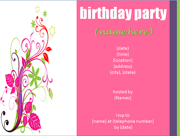 Printable Sweet 16 Birthday Party Invitations 2015