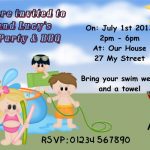 Printable Swim Party Invitations