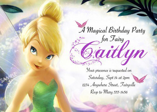 Printable Tinkerbell Invitations 2015