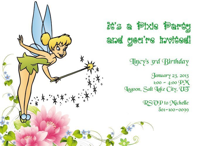 Printable Tinkerbell Invitations 2016