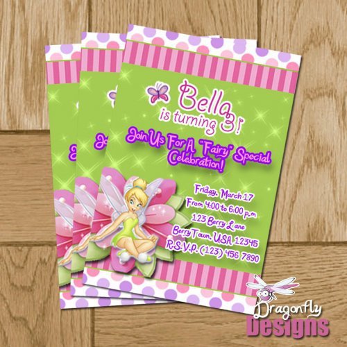 Printable Tinkerbell Invitations Birthday 2016