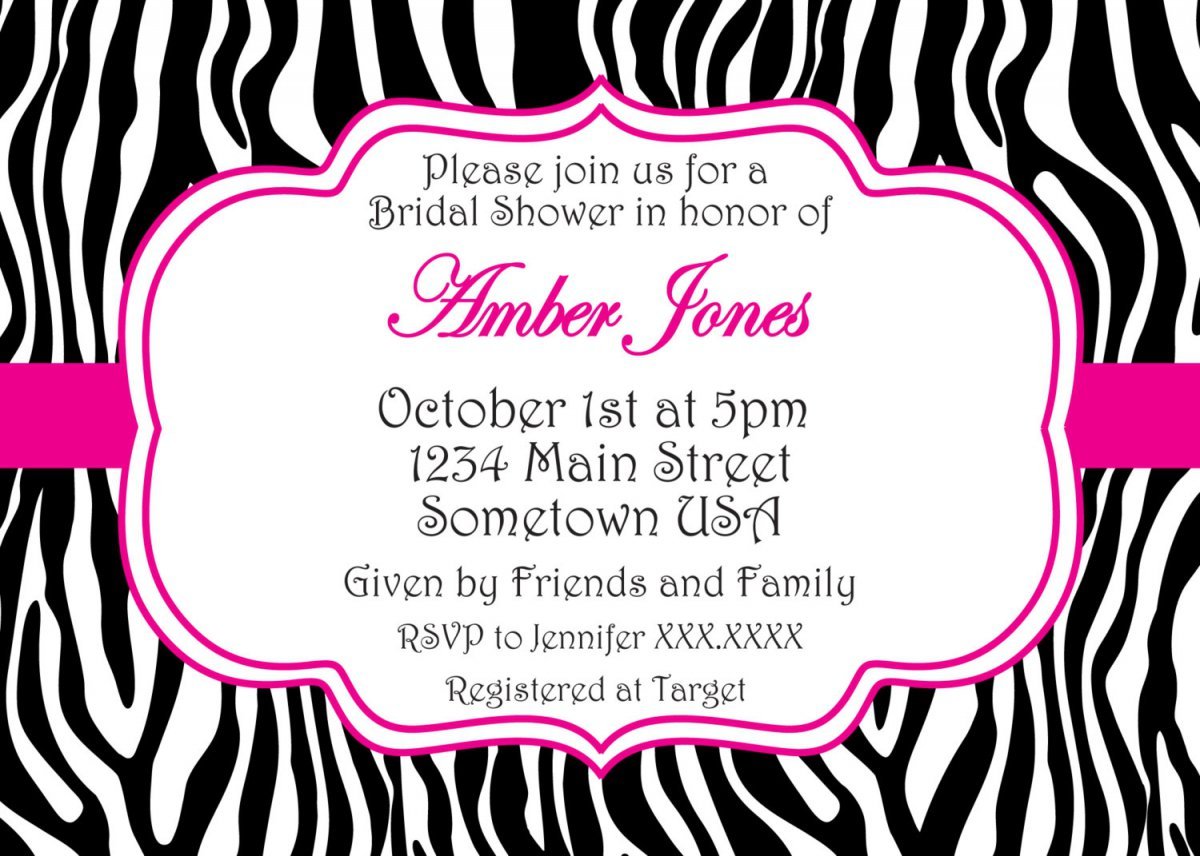 Printable Zebra Invitations For Birthdays