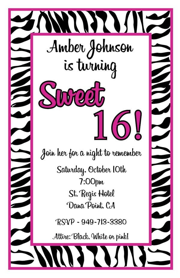 Printable Zebra Party Invitations Free 2015