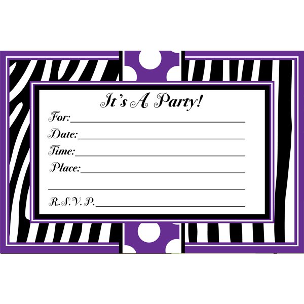 Printable Zebra Party Invitations Free 2016