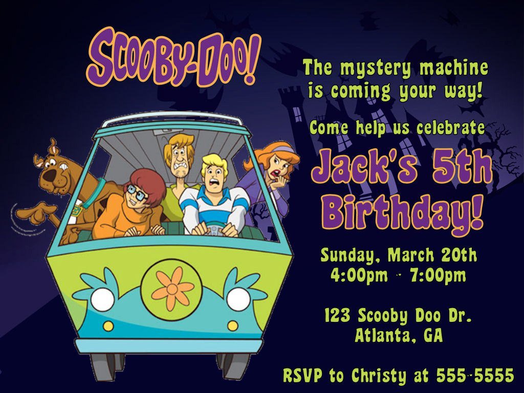Scooby Doo Birthday Invitations Printable Free