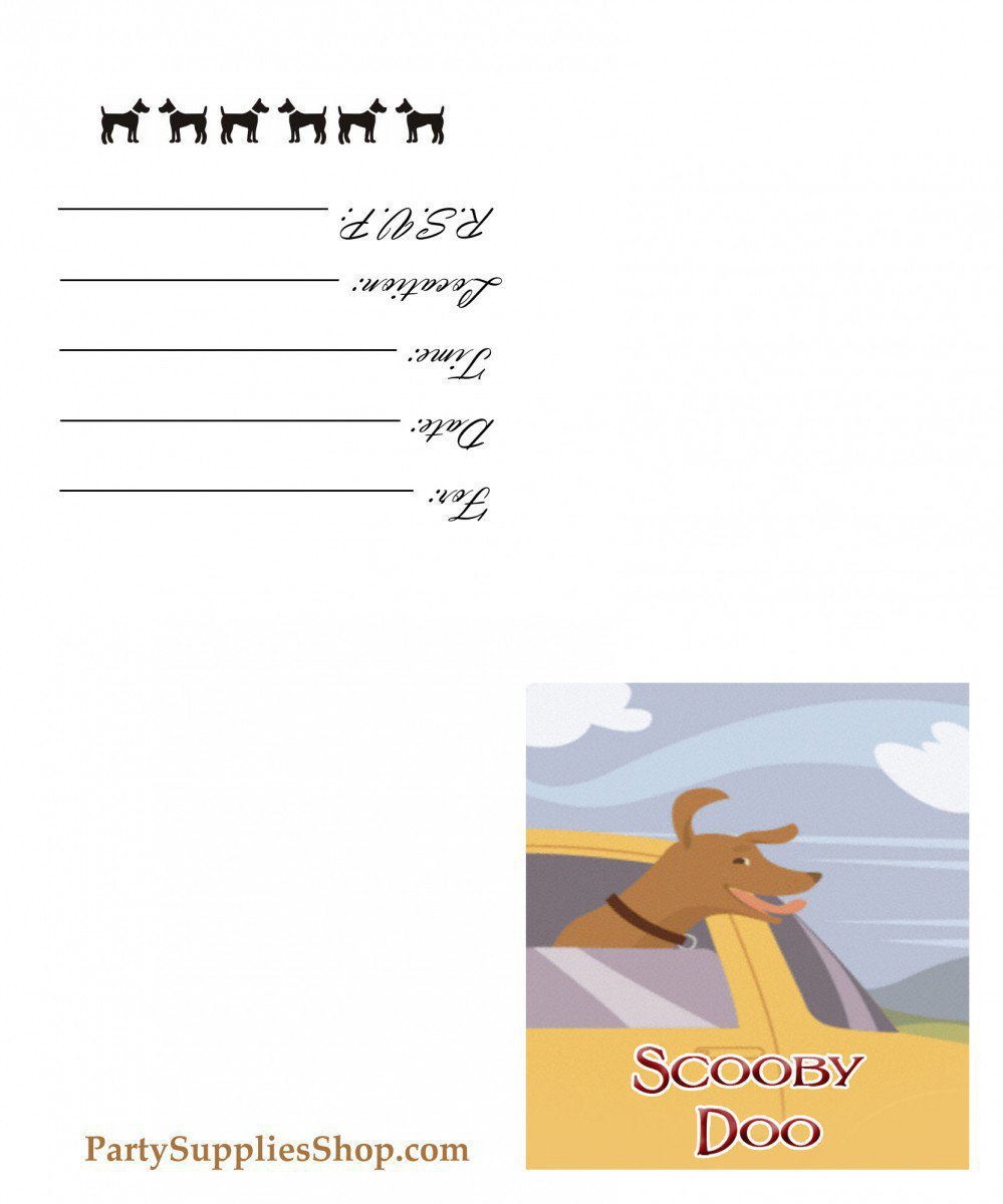 Scooby Doo Invitations Printable Free 2018