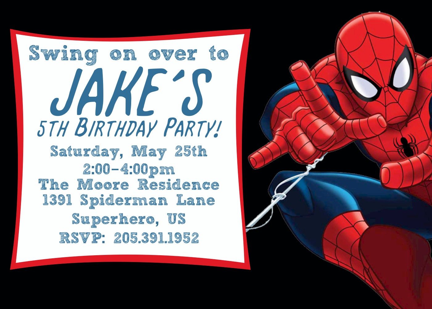 Spiderman Birthday Invitations Printable Invitation Design Blog