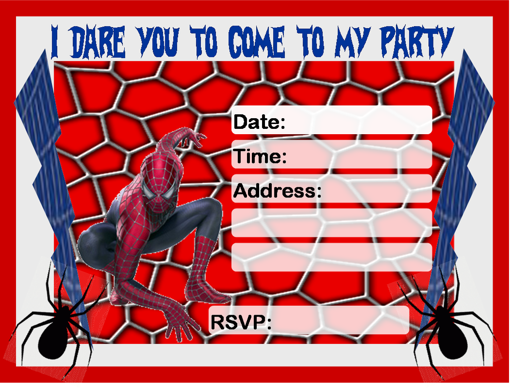 Spiderman Invitations Printable Free