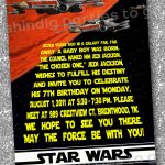 Star Wars Printable Invitation Cards