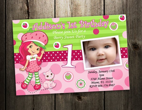 Strawberry Shortcake Free Printable Birthday Invitations