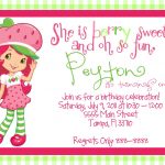 Strawberry Shortcake Printable Invitation Cards