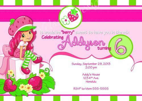 Strawberry Shortcake Printable Invitations Free 2017