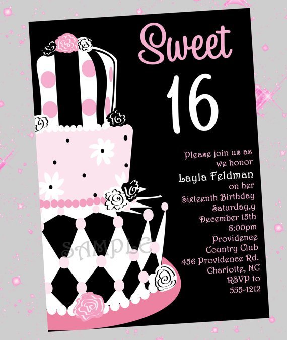 Sweet 16 Free Printable Invitations 2015