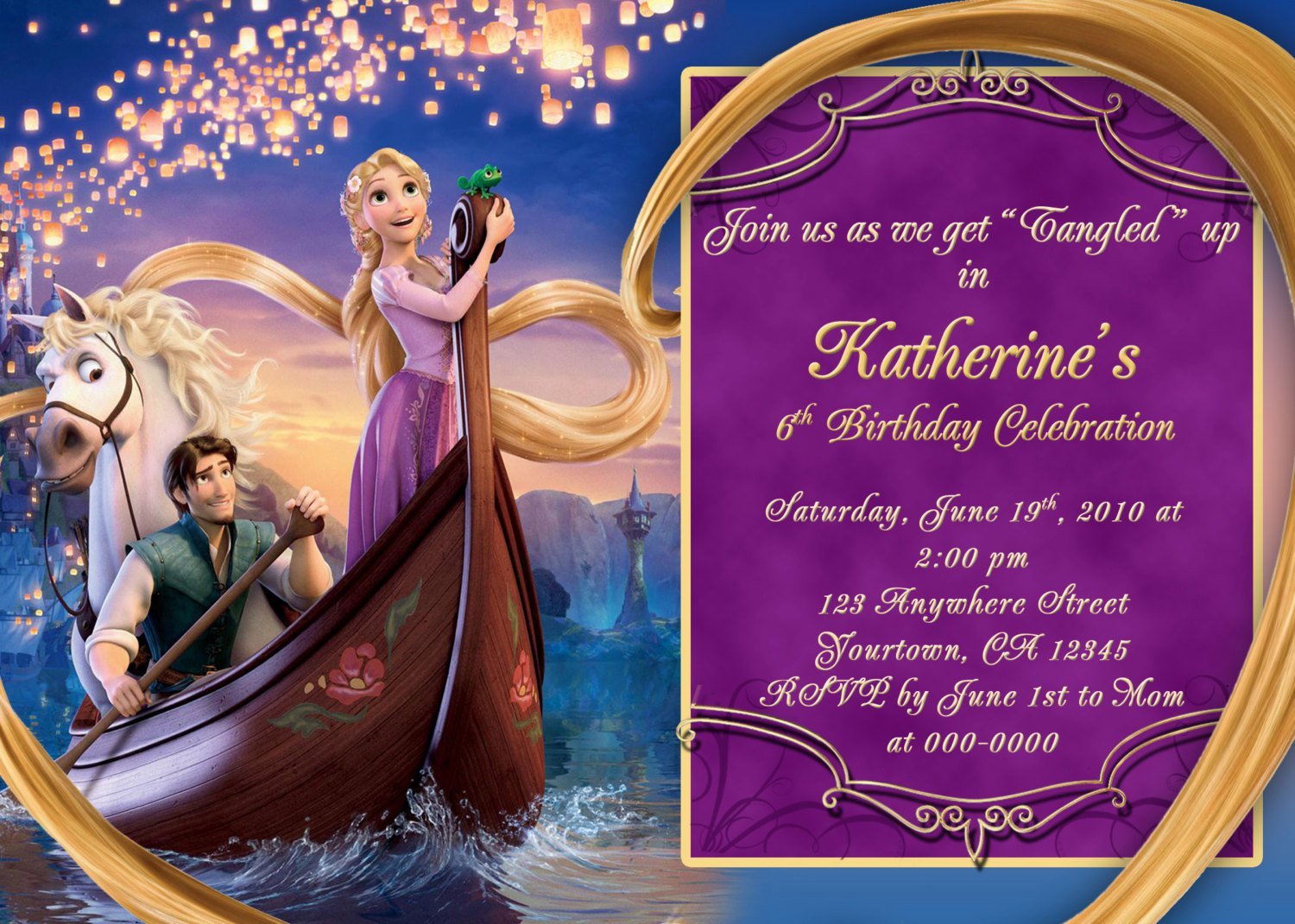 Tangled Invitations Printable