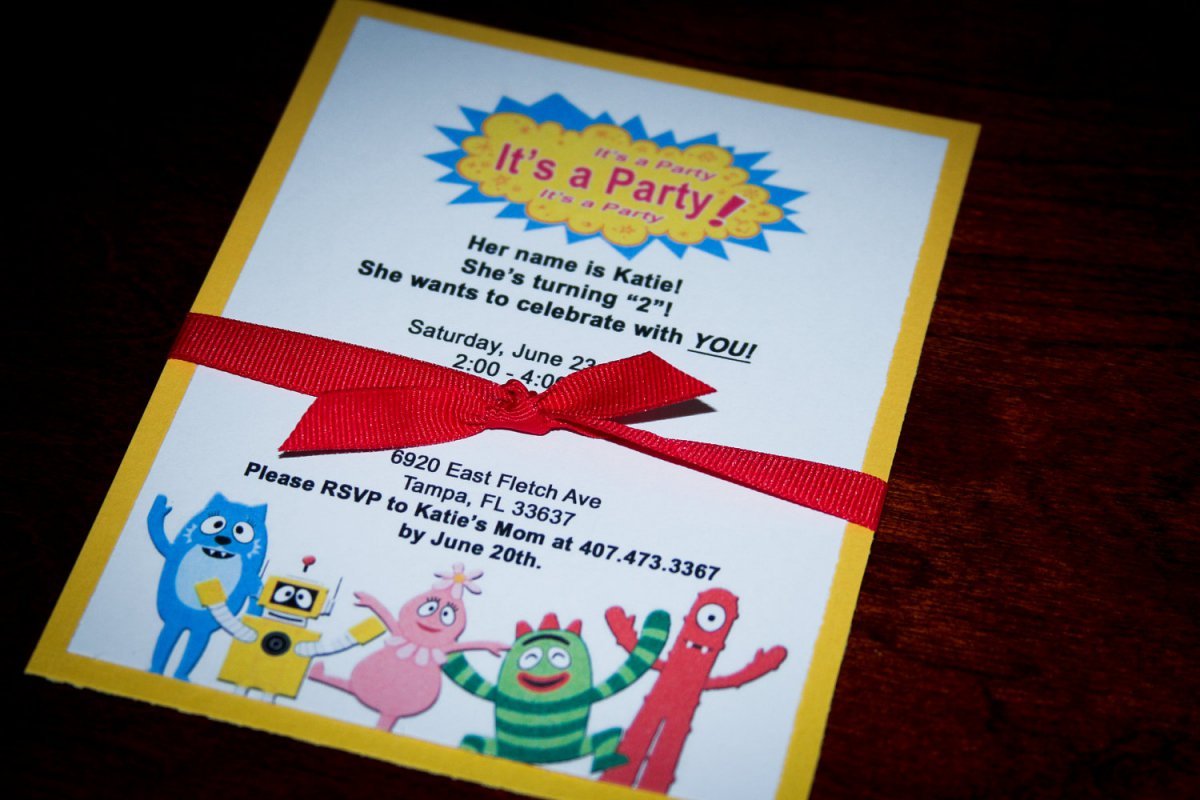 Yo Gabba Gabba Birthday Invitation Wording