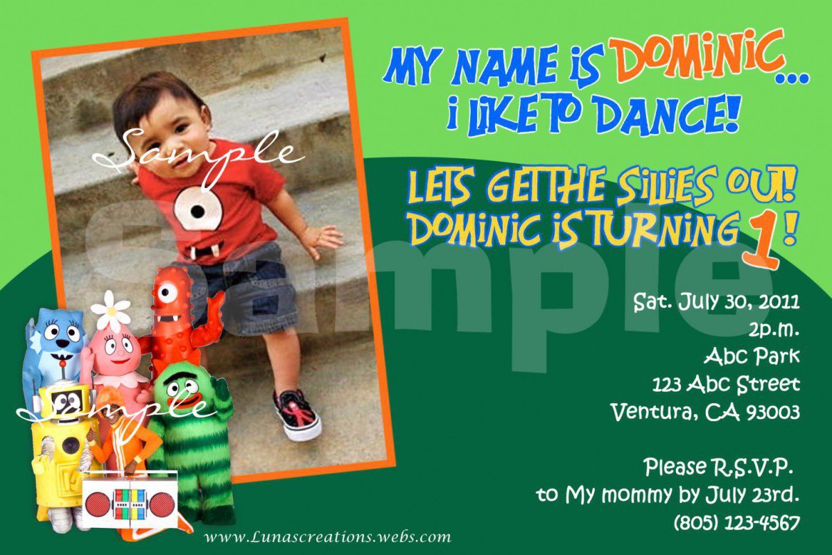 Yo Gabba Gabba Print Invitations 2015