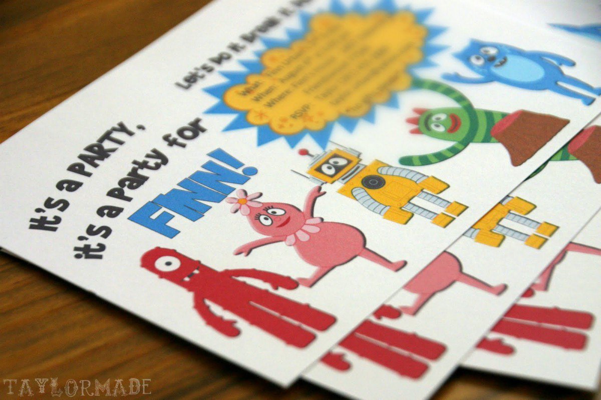 Yo Gabba Gabba Print Invitations