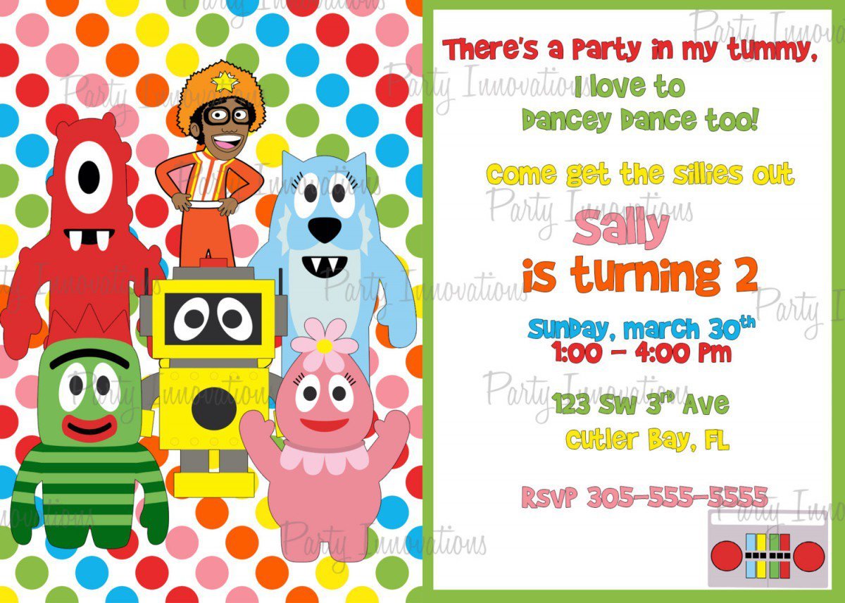 Yo Gabba Gabba Printable Invitations Free 2017