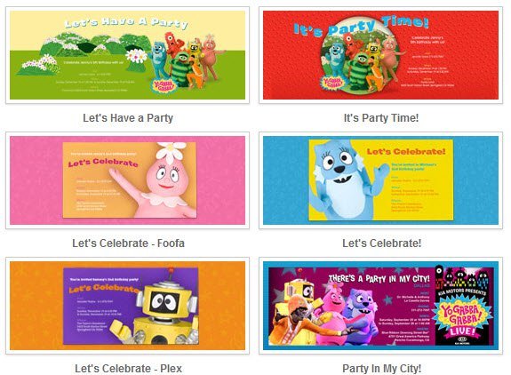 Yo Gabba Gabba Printable Invitations Free